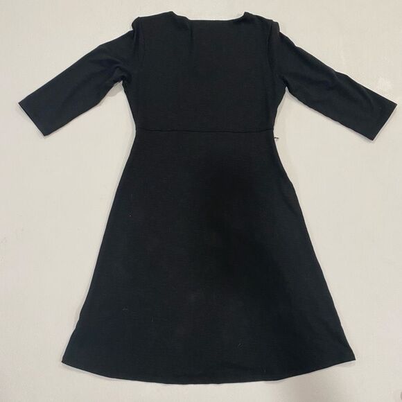 Toad&Co Black A-Line Knit Dress Women’s Size S • 3/4 Sleeve Eco Friendly Travel - Picture 2 of 7